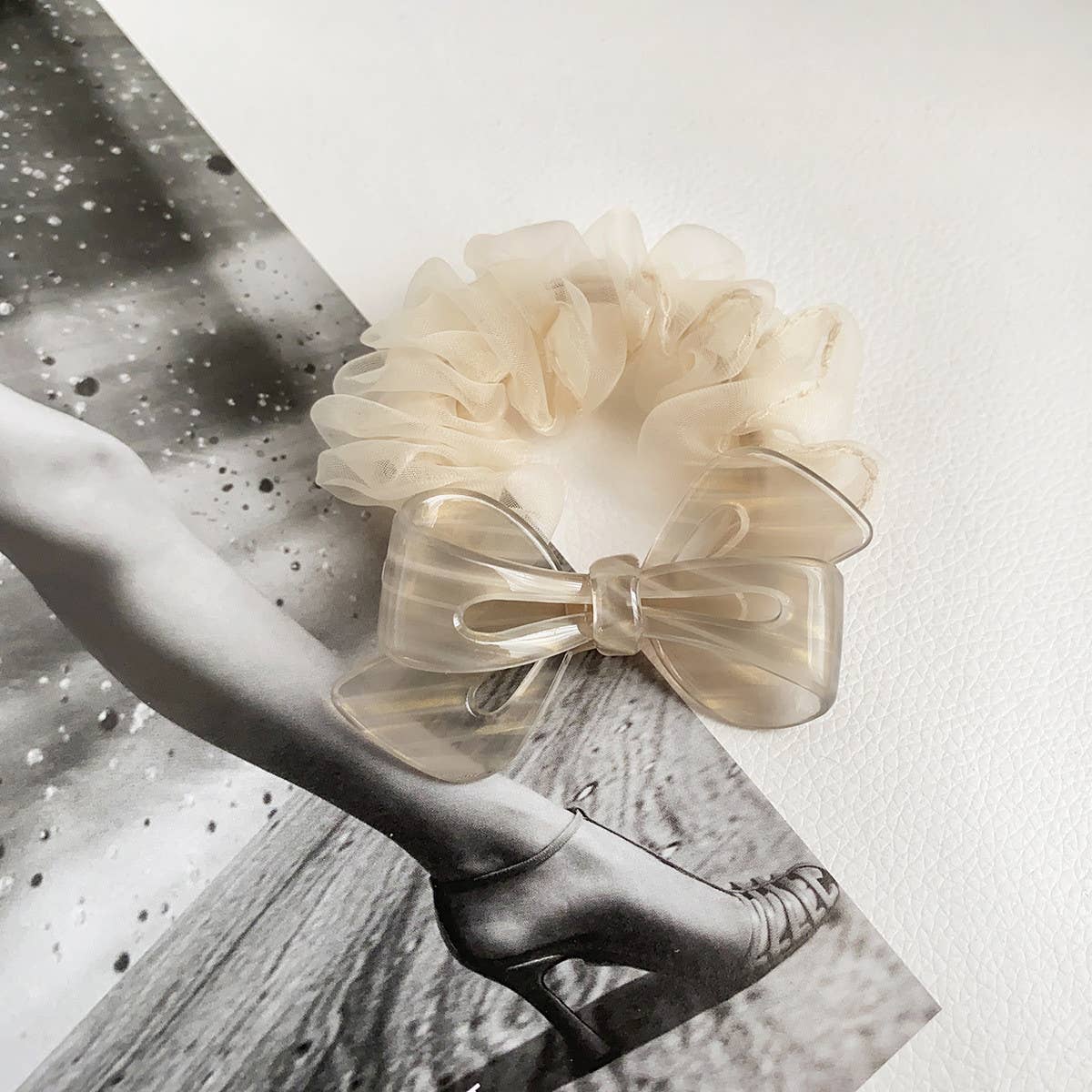 WOMEN GENTLE LACE BOW HAIR TIE_CWAHA0806