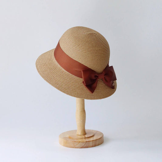 Summer new bow straw hat for women_CWAH3469