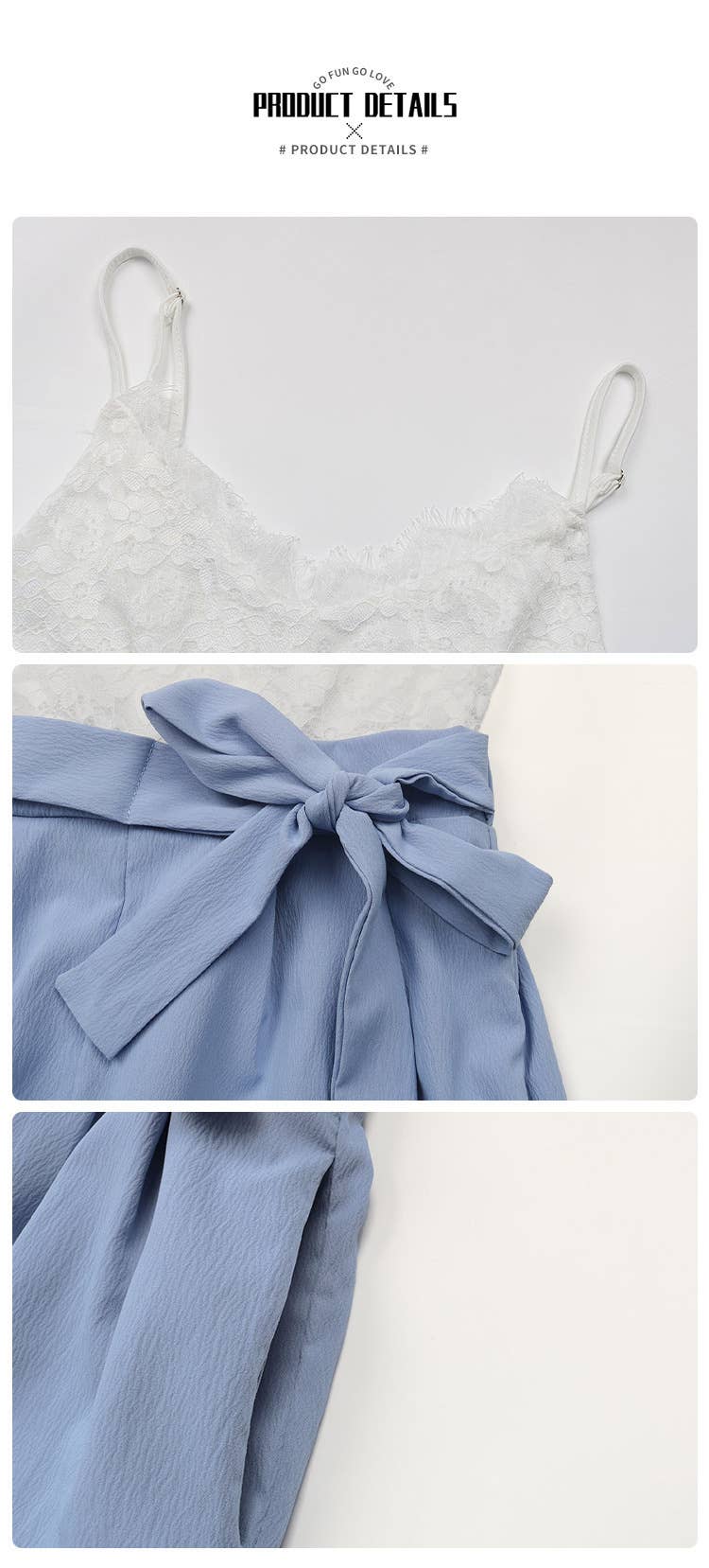 Lace high-waisted patchwork jumpsuit