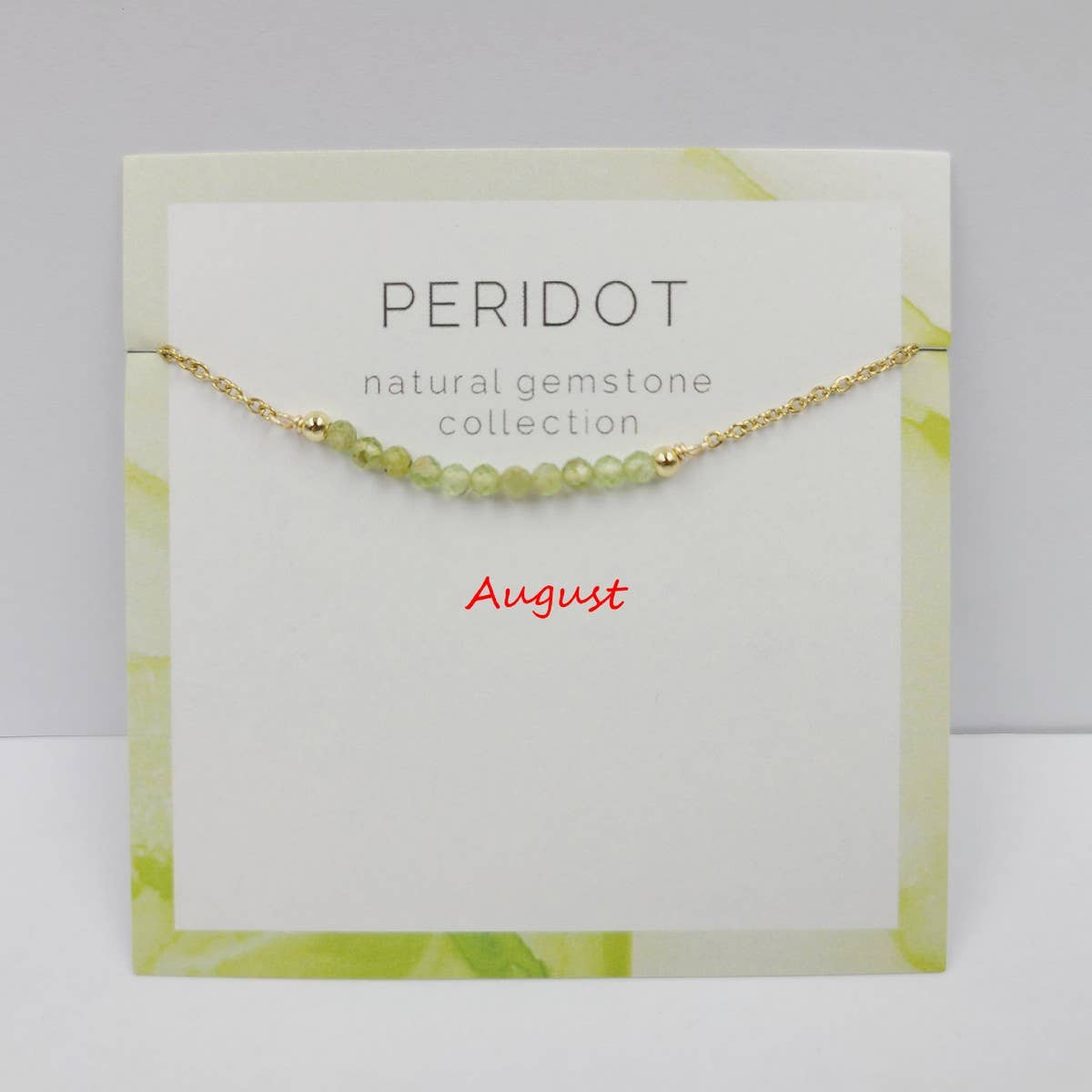 DECEMBER NECKLACE NATURAL STONE LOCK BONE CHAIN