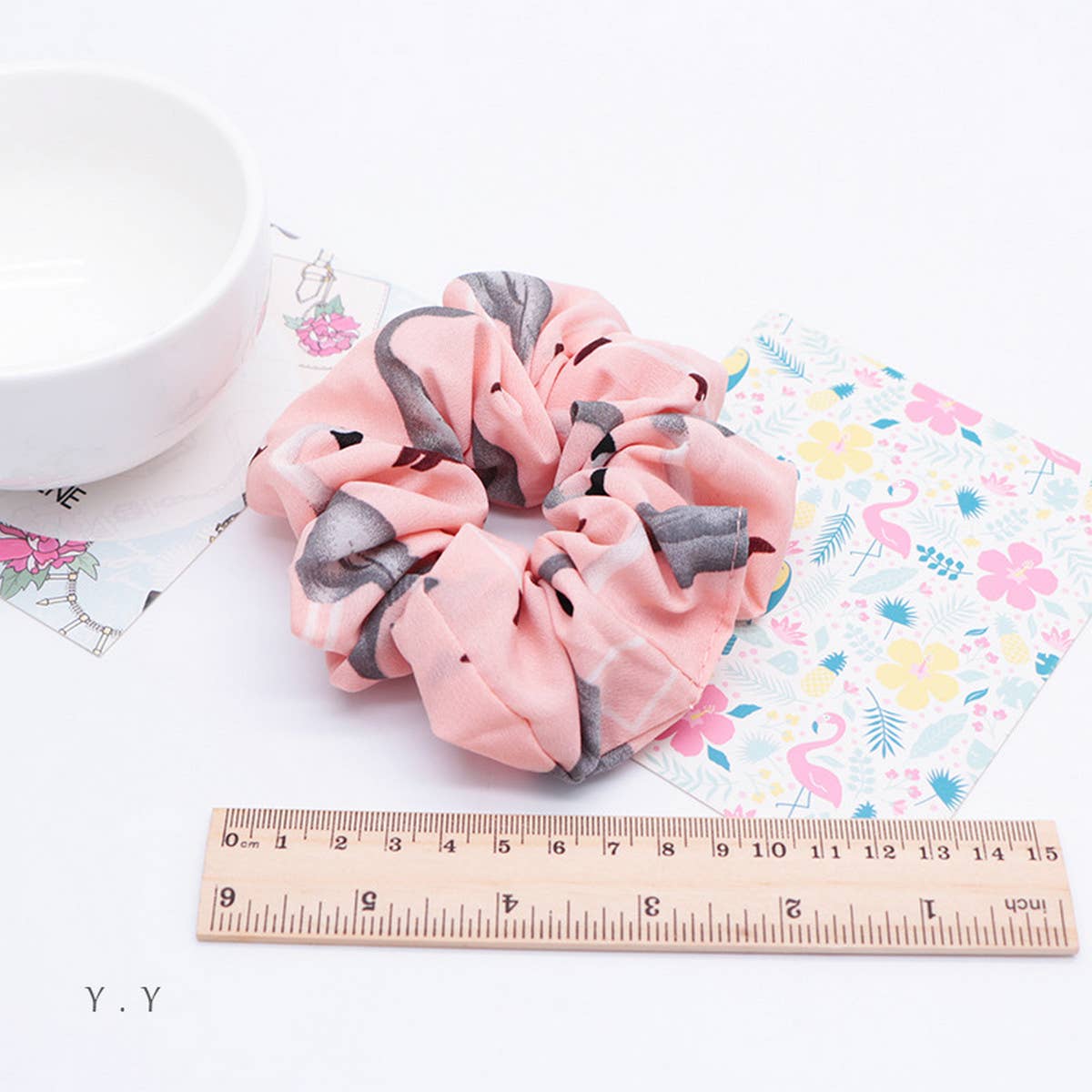 RETRO FASHION FLAMINGO HAIR TIE_CWAHA1075