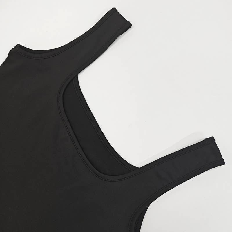 Patchwork U-neck leopard print halter dress