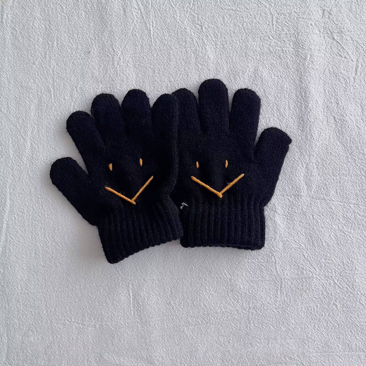 WINTER CUTE SMILEY FACE CHILDREN'S KNITTED GLOVES_CWAG0497
