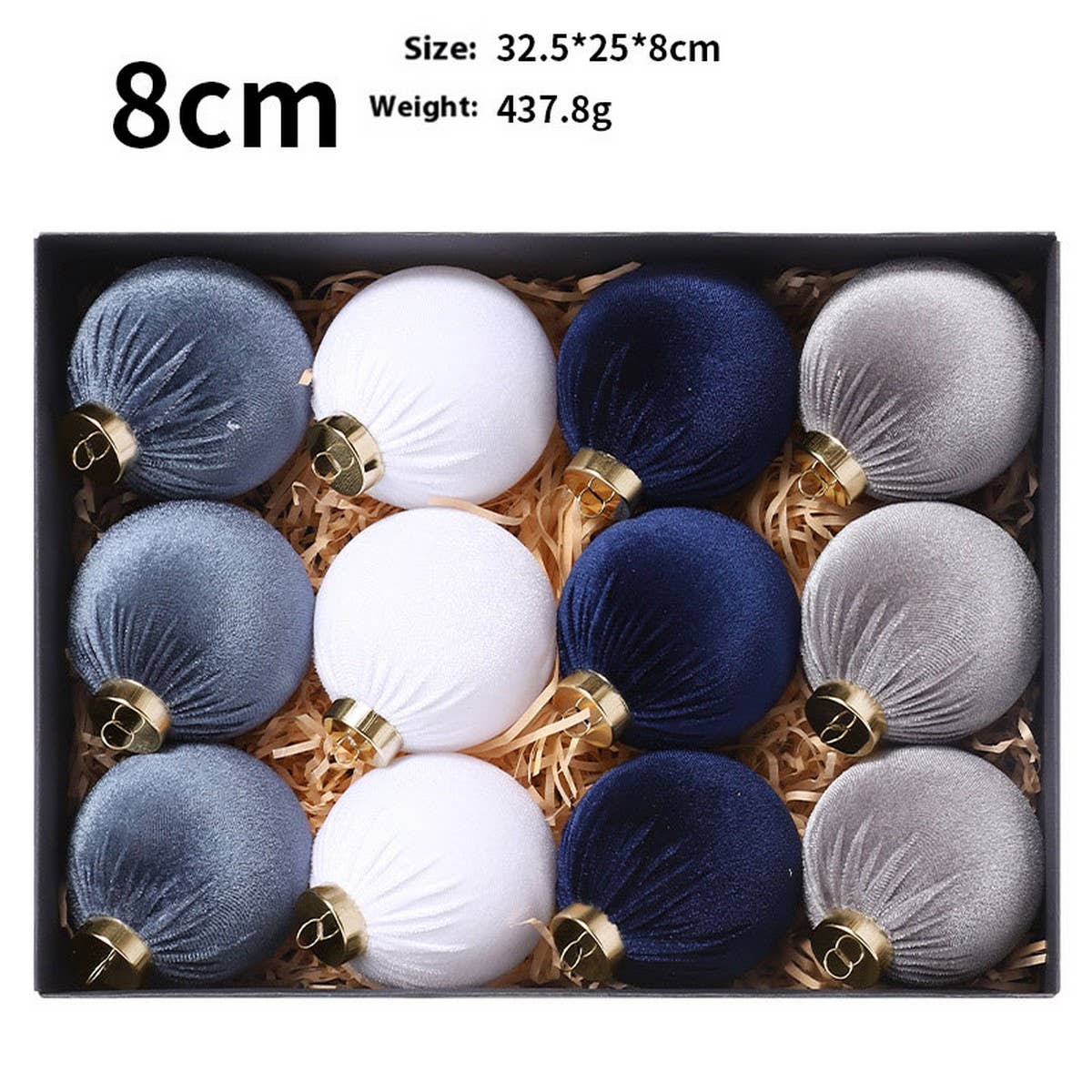 INS Velvet Wrapped Christmas Ball Gift Set_CWMM9866