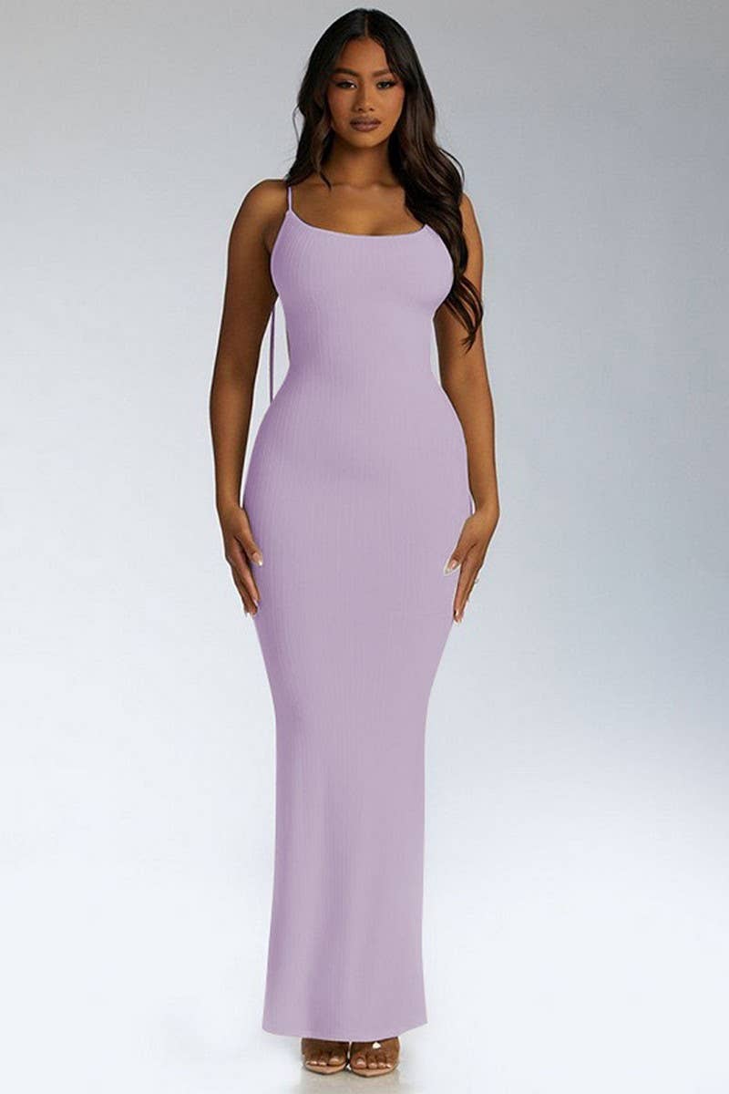 CWDMD4947_RIBBED BODYCON CAMI DRESS WITH SEXY BACK TIE