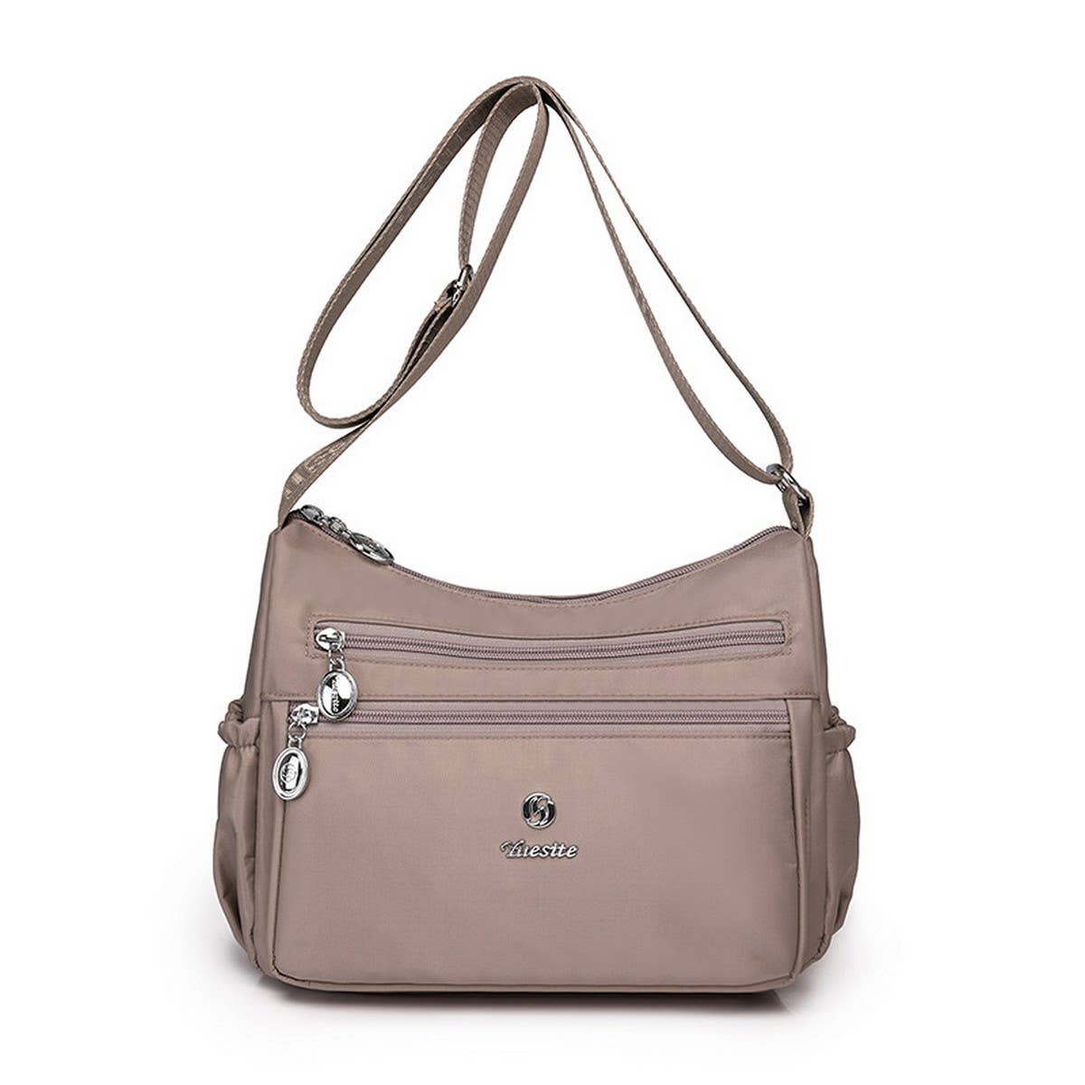 LIGHTWEIGHT WATER-REPELLENT NYLON SHOULDER BAG_CWAB3502