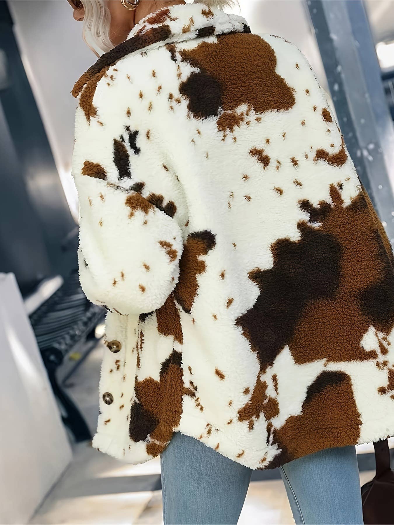 Double-sided plush casual warm cardigan coat