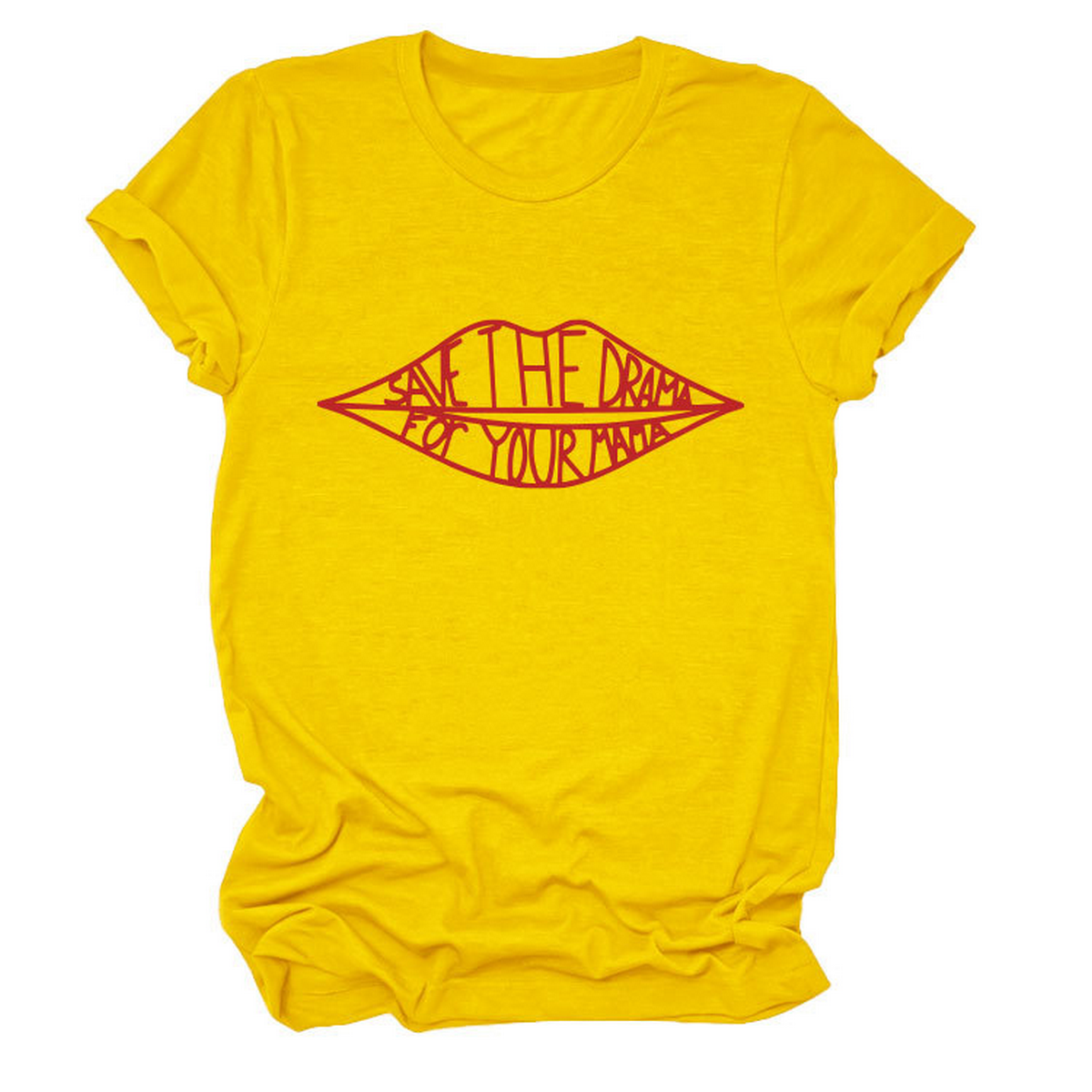 Women??¢s Fashion Slogan Tee Crew Neck Short Sleeve_CWTTSL0482