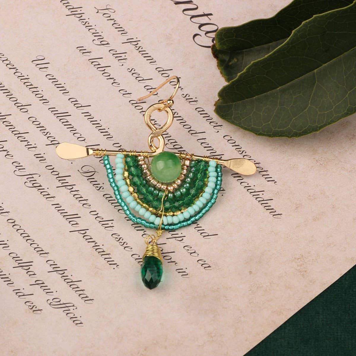 GEOMETRIC DESIGN VINTAGE BRAIDED ETHNIC EARRINGS