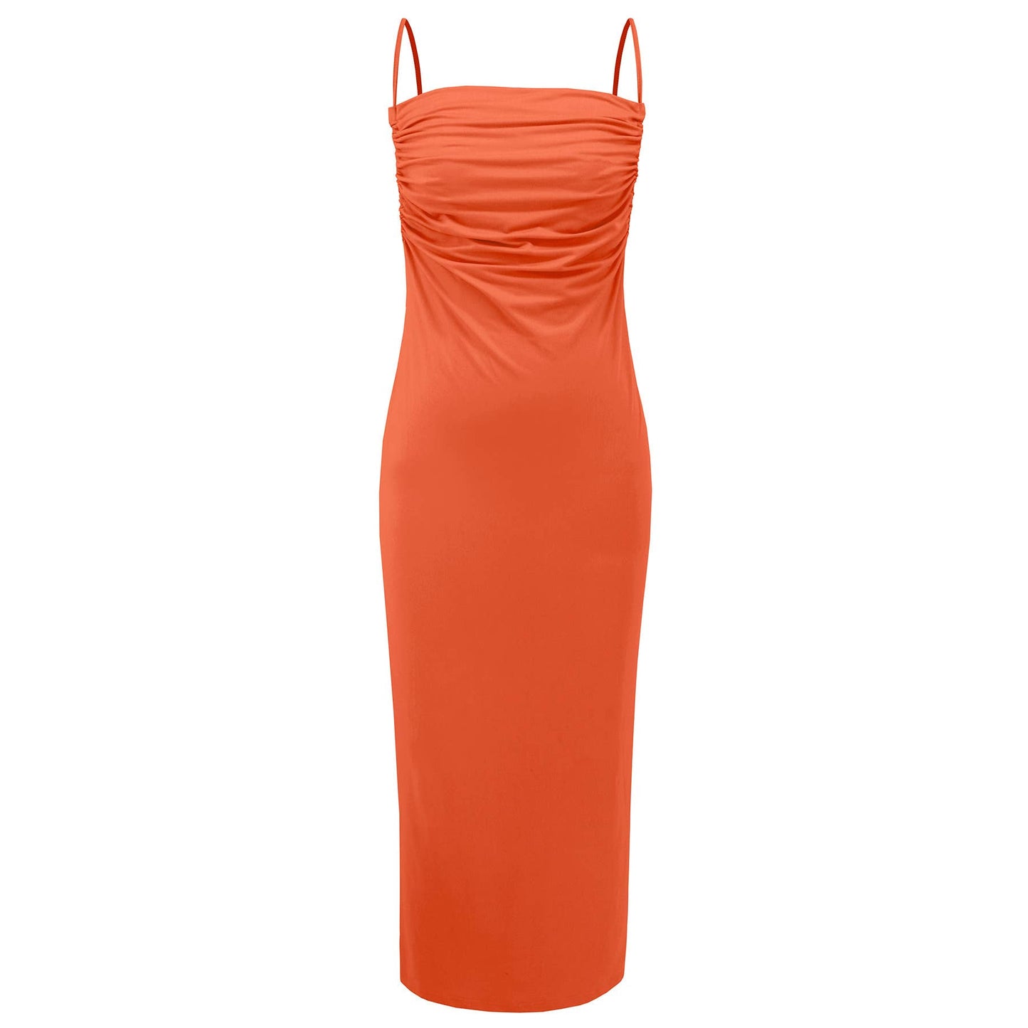 Sexy Ruched Backless Bodycon Cami Dress