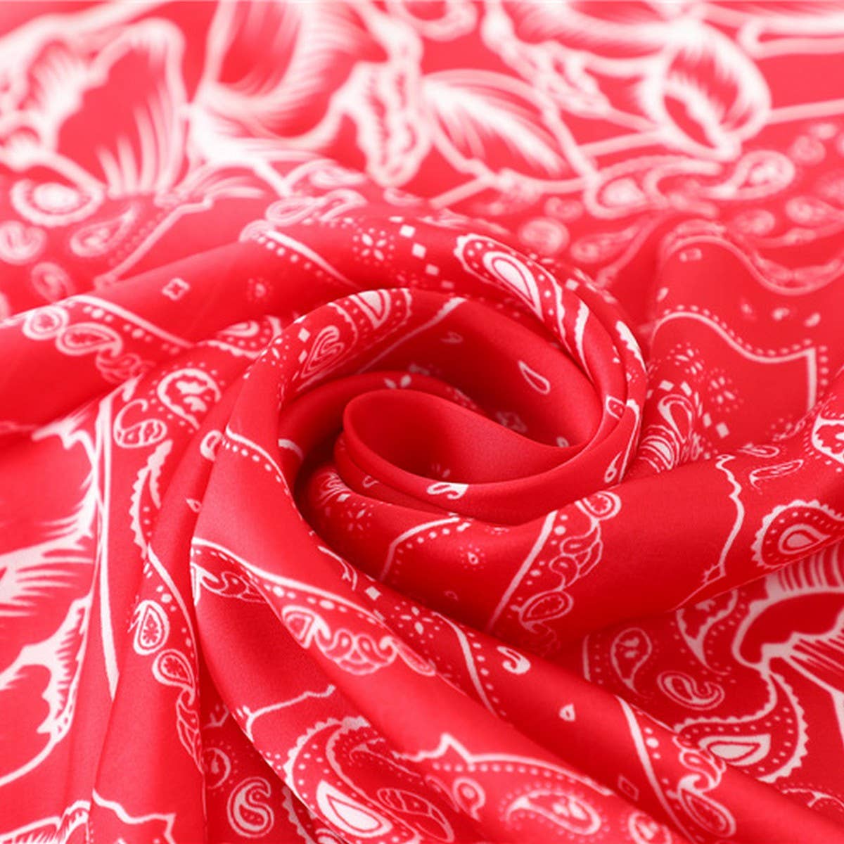 27in Paisley Lace Print Satin Square Scarf Women_CWASC1435