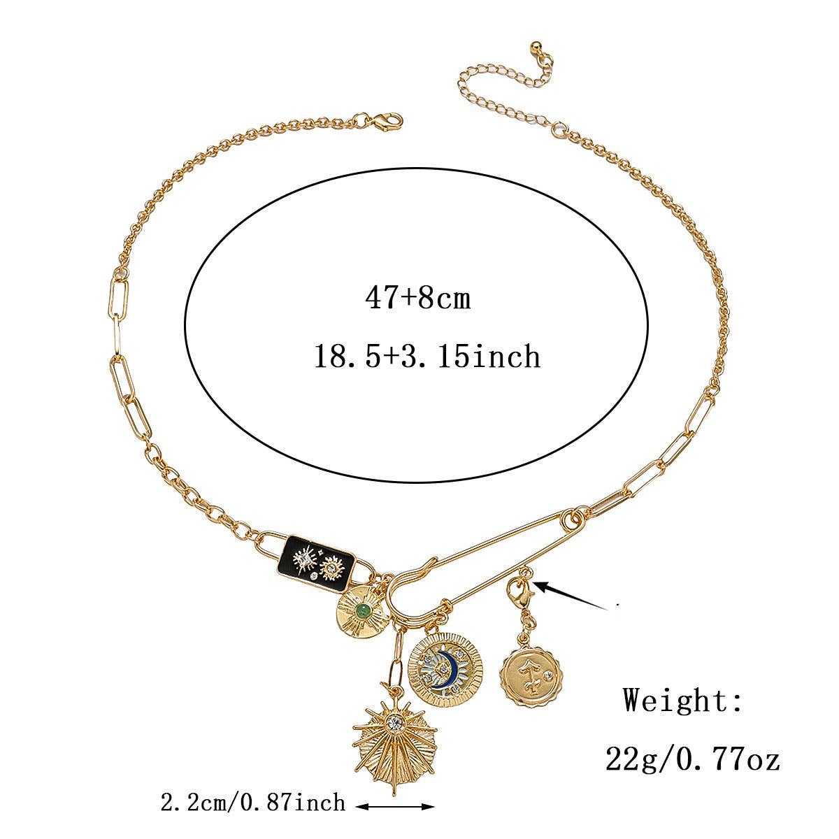 FASHION ORIGINAL DESIGN MULTI-PENDANT NECKLACE_CWAJE2830