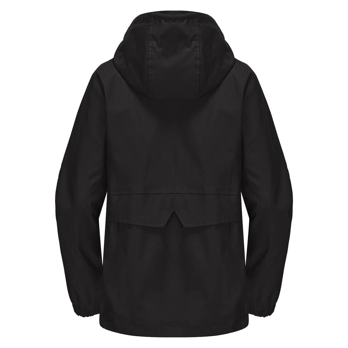 HOODED SOLID COLOR LONG SLEEVE TRENCH COAT