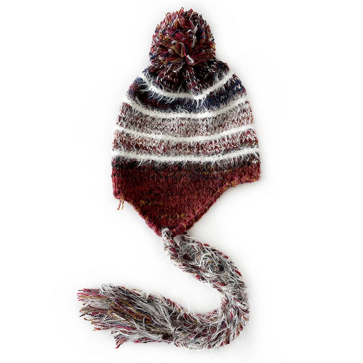 SWEET MIXED COLOR EARMUFFS KNITTED HAT_CWAH2049