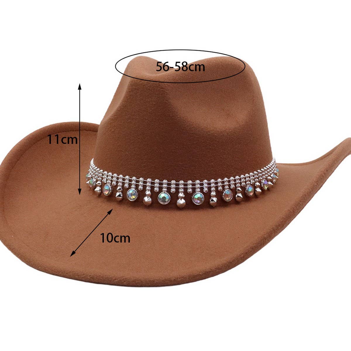 Fall/Winter Western Ethnic Wool Cowboy Fedora_CWAH04477