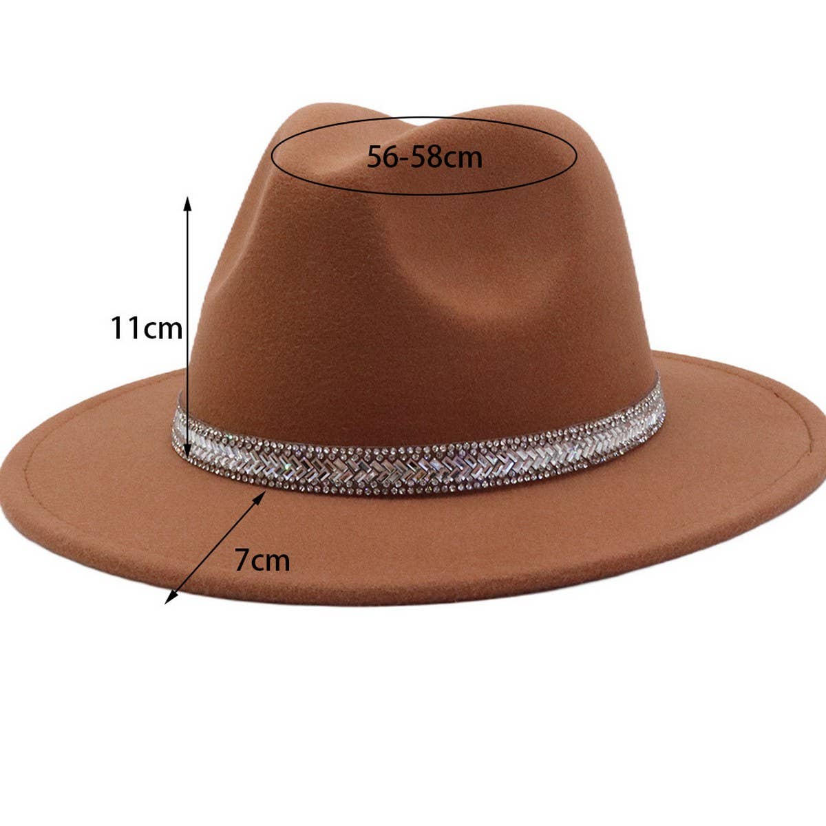 British Style Wool Fedora Hat Unisex Retro Hat_CWAH04391