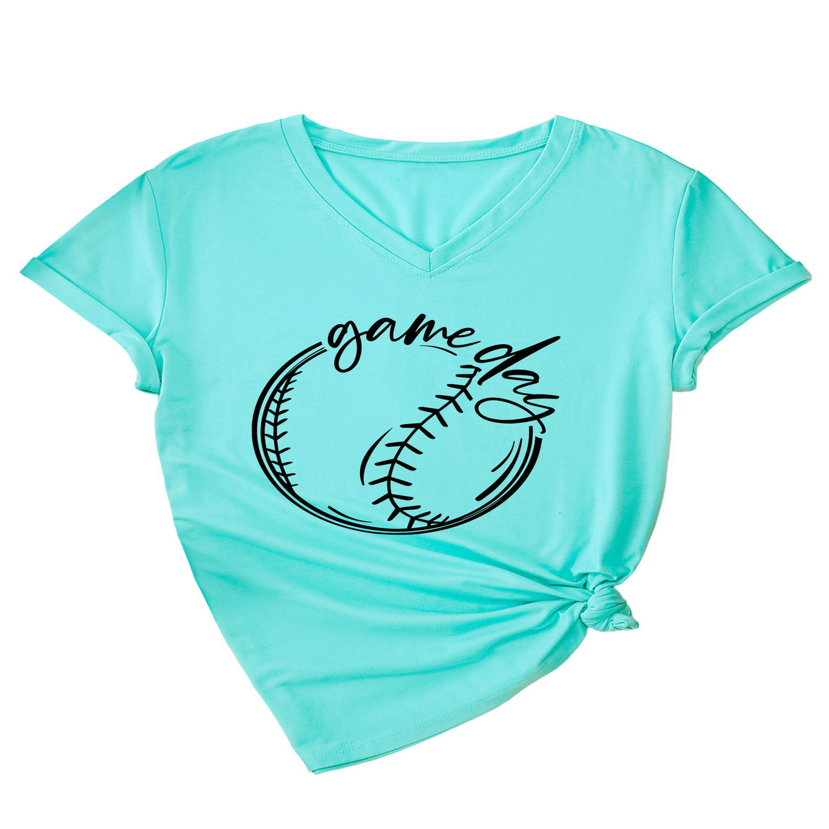 Casual Women??¢s Tee ??Game Day V-Neck Design_CWTTS1535