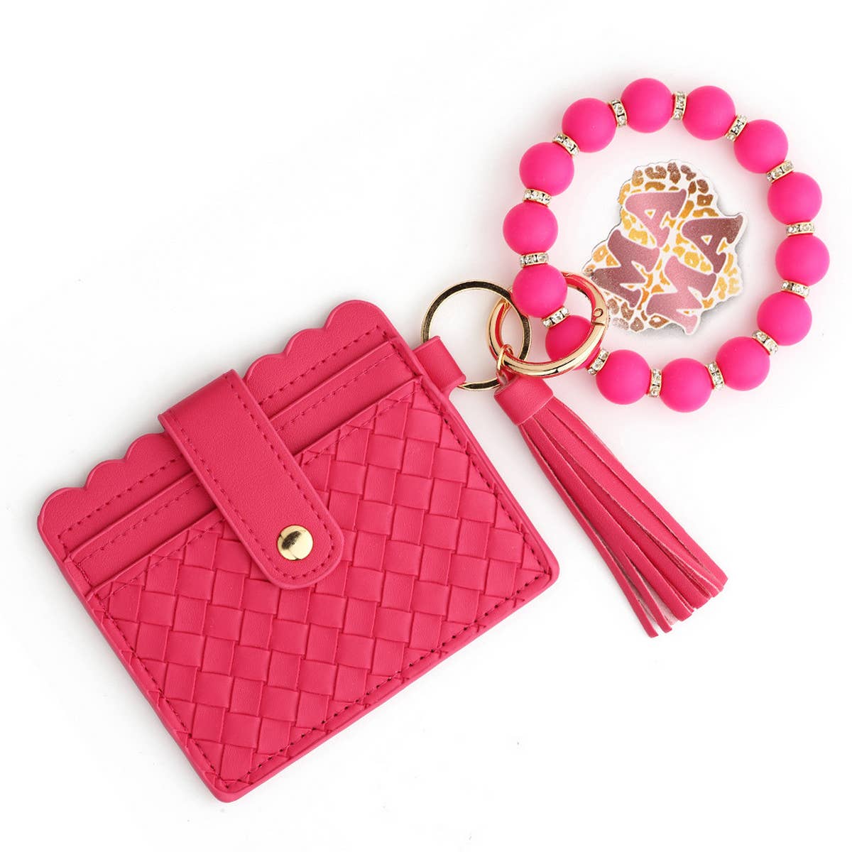 2024 NEW BRACELET BRAIDED STRIPED KEYCHAIN_CWMM1293