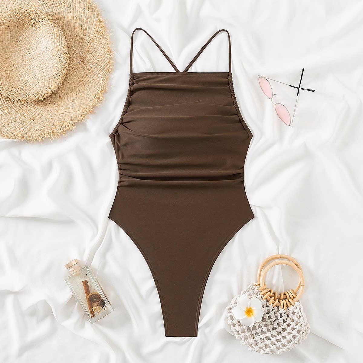 WOMEN'S SEXY SUSPENDER ONE-PIECE SWIMSUIT