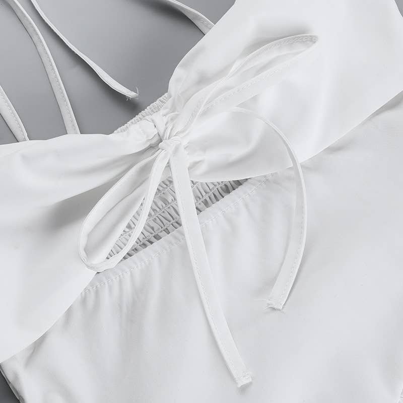 Ruched Cutout Slim Fit Fashion Dress