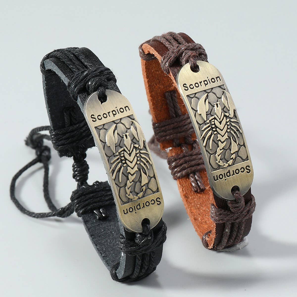 SIMPLE HAND-WOVEN VINTAGE LEATHER BRACELET_CWMM4521