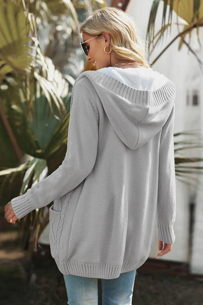 CWOCAL2185_WINTER FLEECE LONG-SLEEVED BUTTON-UP CARDIGAN