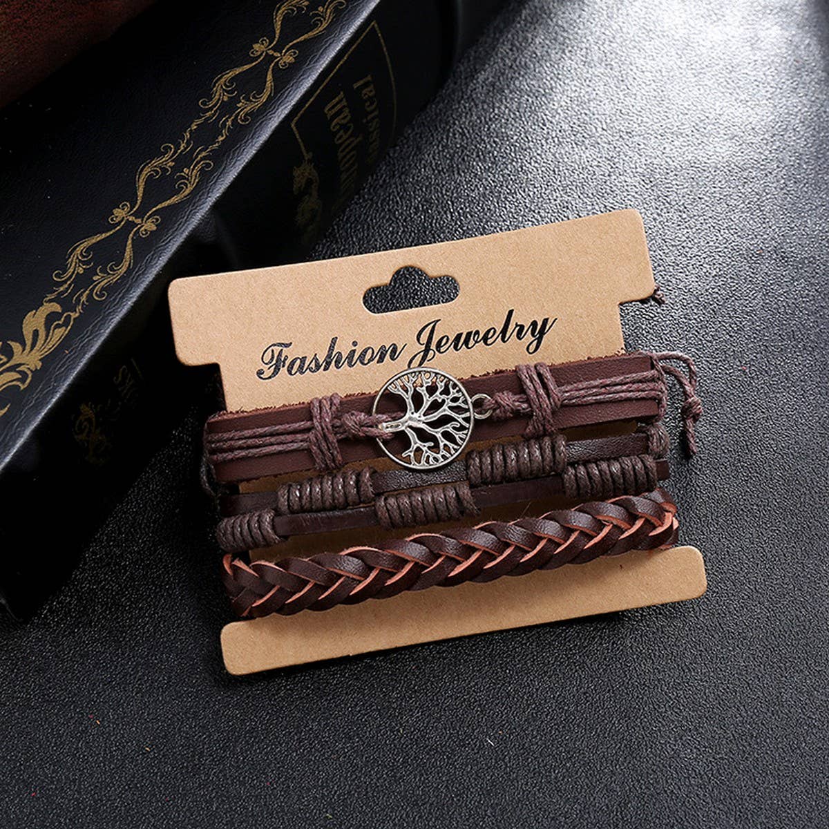 VINTAGE BRAIDED MEN'S LEATHER BRACELET