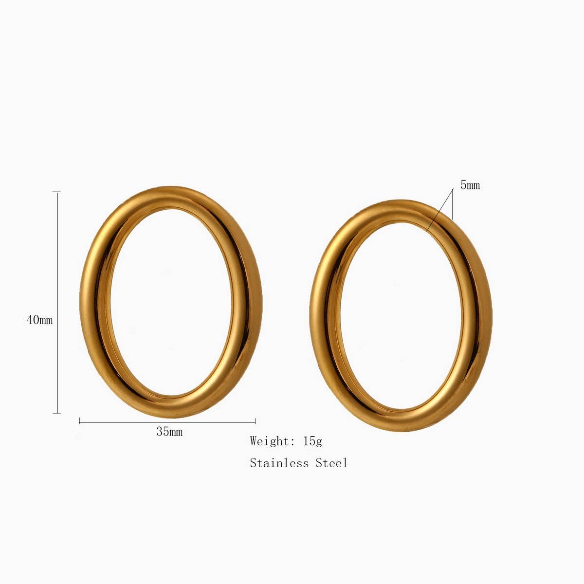 Unique Irregular 18K Steel Titanium Earrings