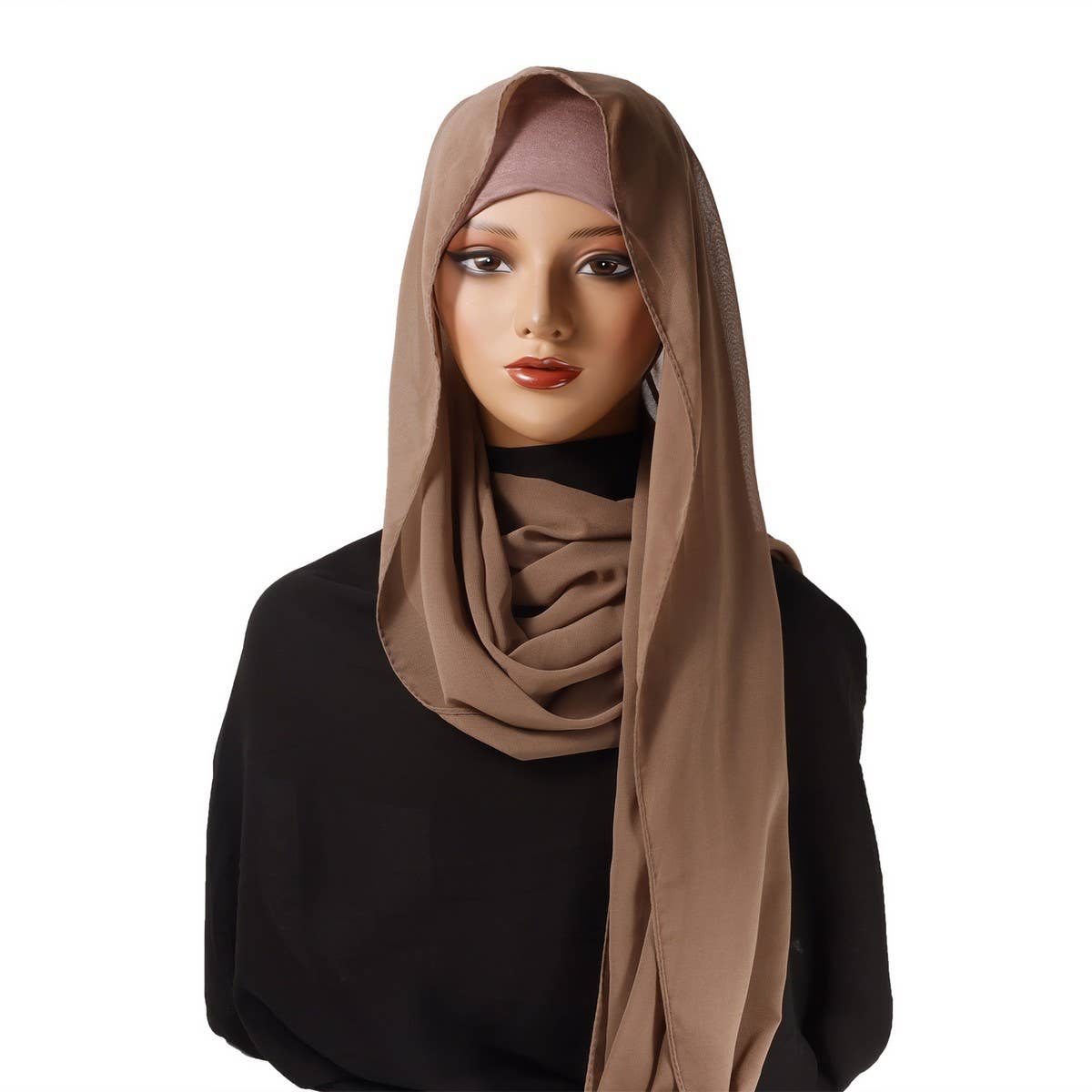 TWO-PIECE CHIFFON SHAWL AND HEADSCARF