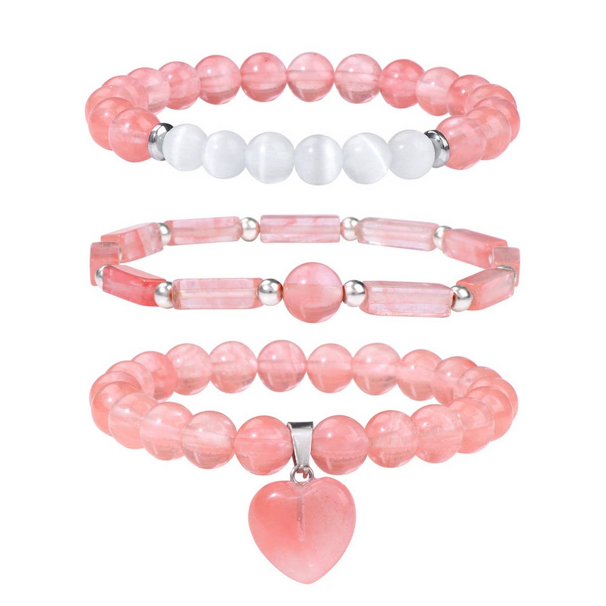 CWAJE4222_NATURAL AMETHYST HEART PENDANT SET BRACELET