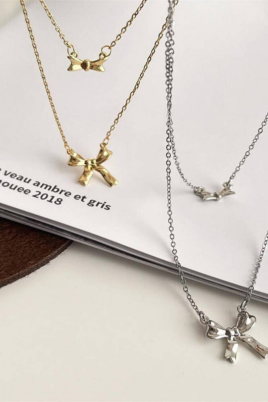 CWAJE1178_MINI BOW RIBBON NECKLACE