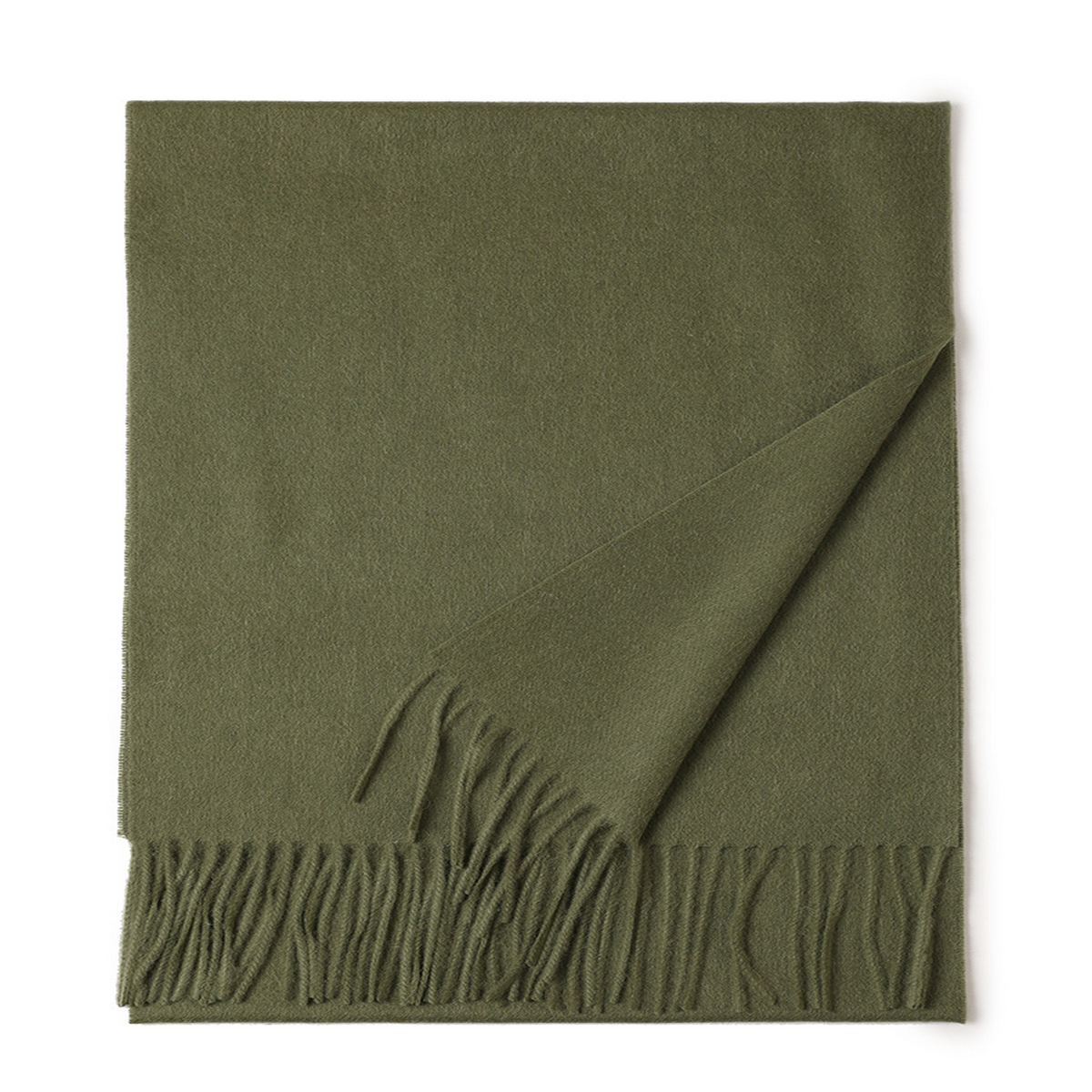 Unisex Wool Scarf ? Soft Solid Color with Tassels