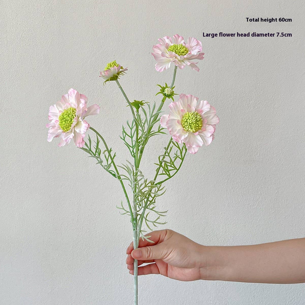 Single Stem 5-Head Flocked Cosmos Daisy Flower_CWMM6573