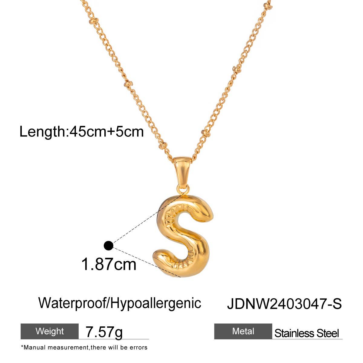 NICHE ALL-MATCH TEMPERAMENT GLOSSY LETTER NECKLACE_CWAJE1893