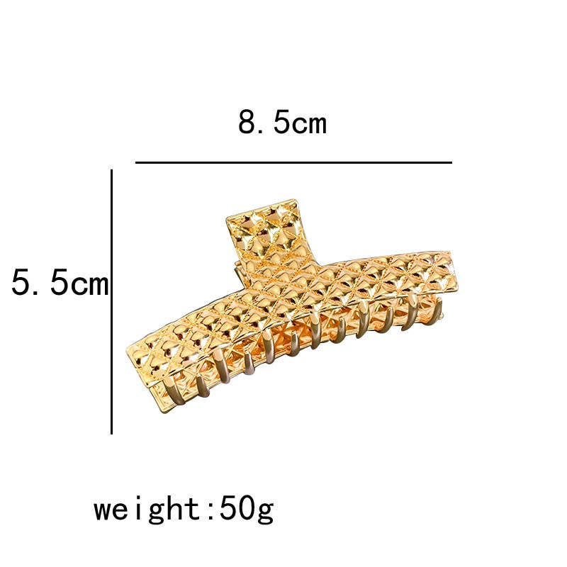 Geometric dark elegant metal clipper hair clips