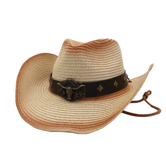 Spray-Painted Western Cowboy Sun Hat for Men&Women_CWAH04492