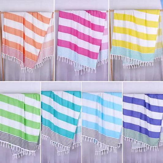 Striped Turkish Beach Towel Absorbent SunProtection_CWMM7666