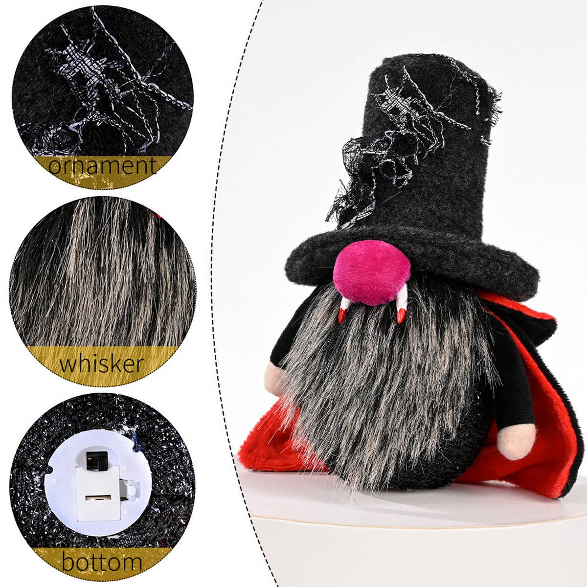 HALLOWEEN RUDOLPH DOLL WITH LIGHT