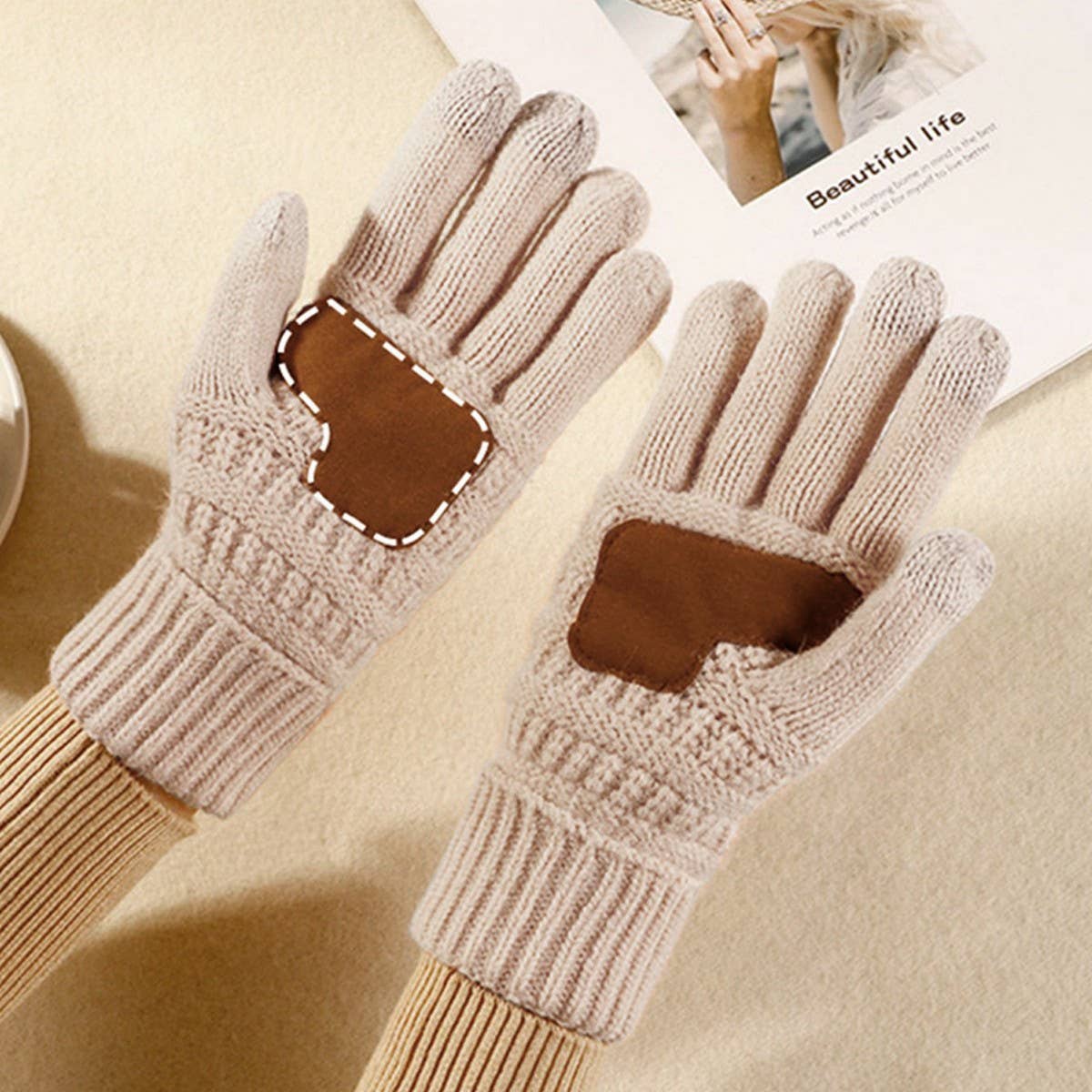 WINTER NON-SLIP KNITTED WARM TOUCH SCREEN GLOVES