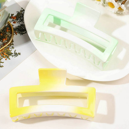 Gradient Cream Hair Claw XL Ponytail Shark Clip_CWAHA1645