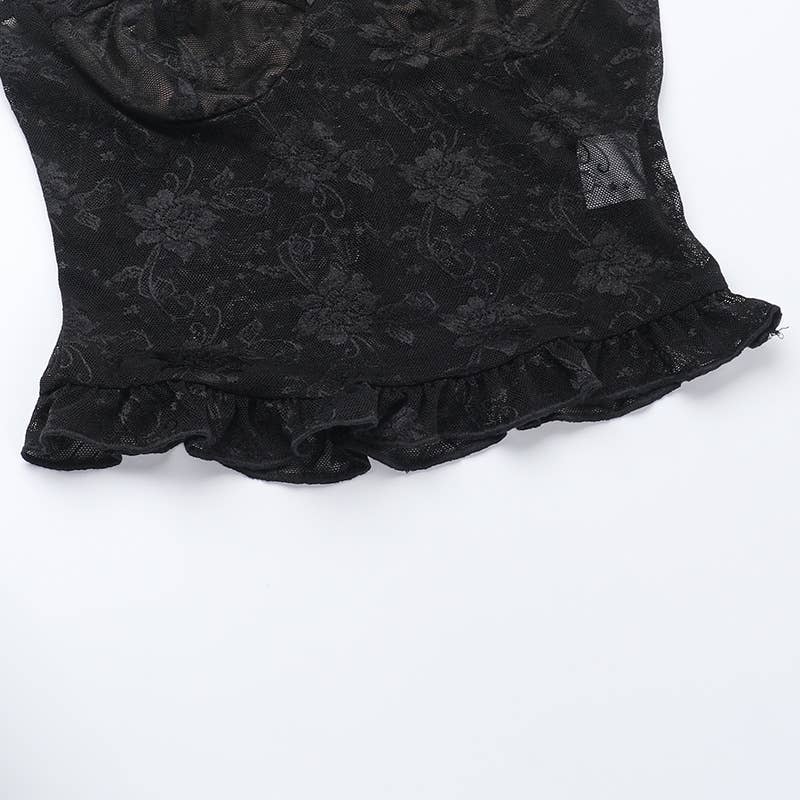 Sexy Lace Tank Top & Fitted Skirt Set