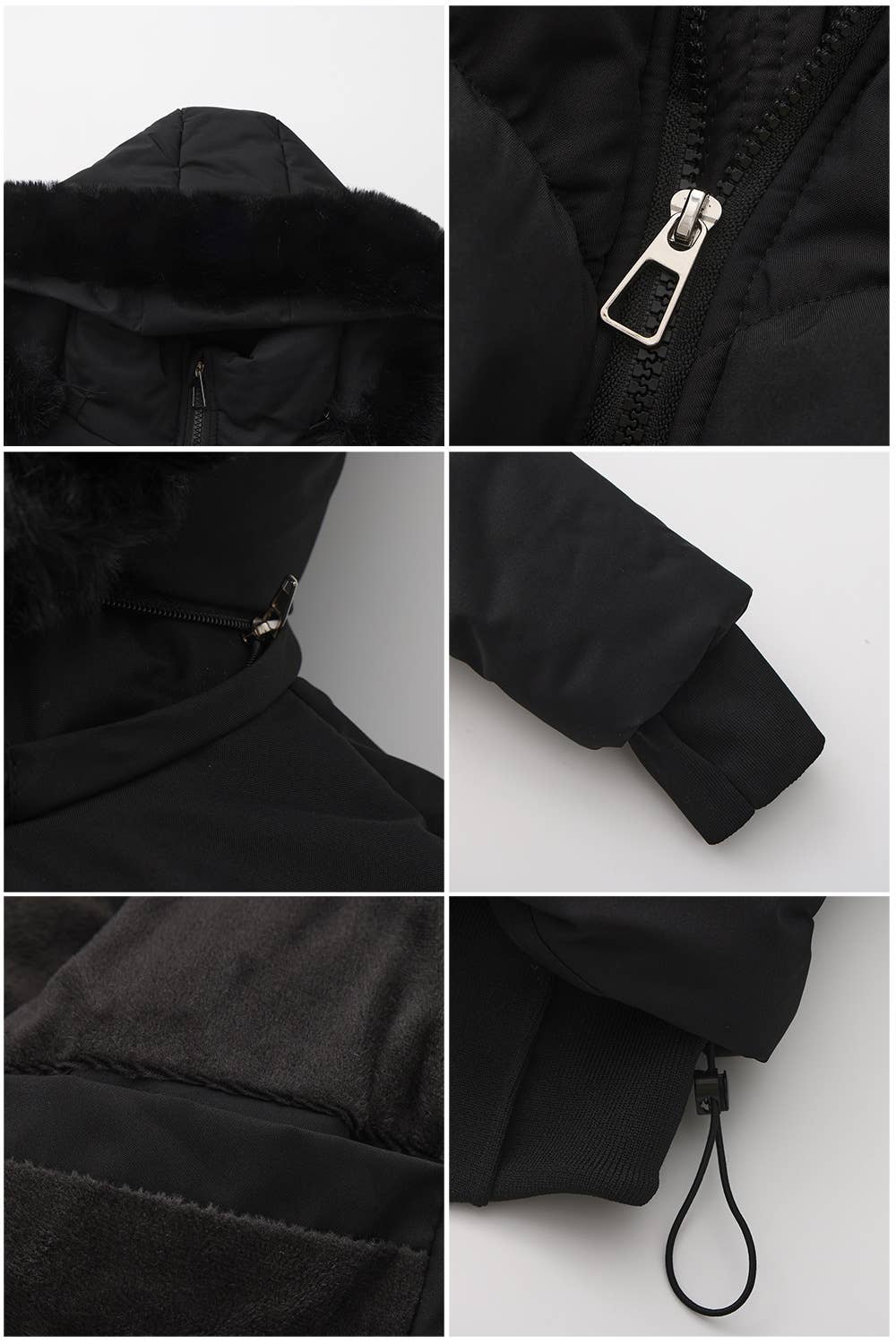 Thick cotton-padded jacket with a cinched waist