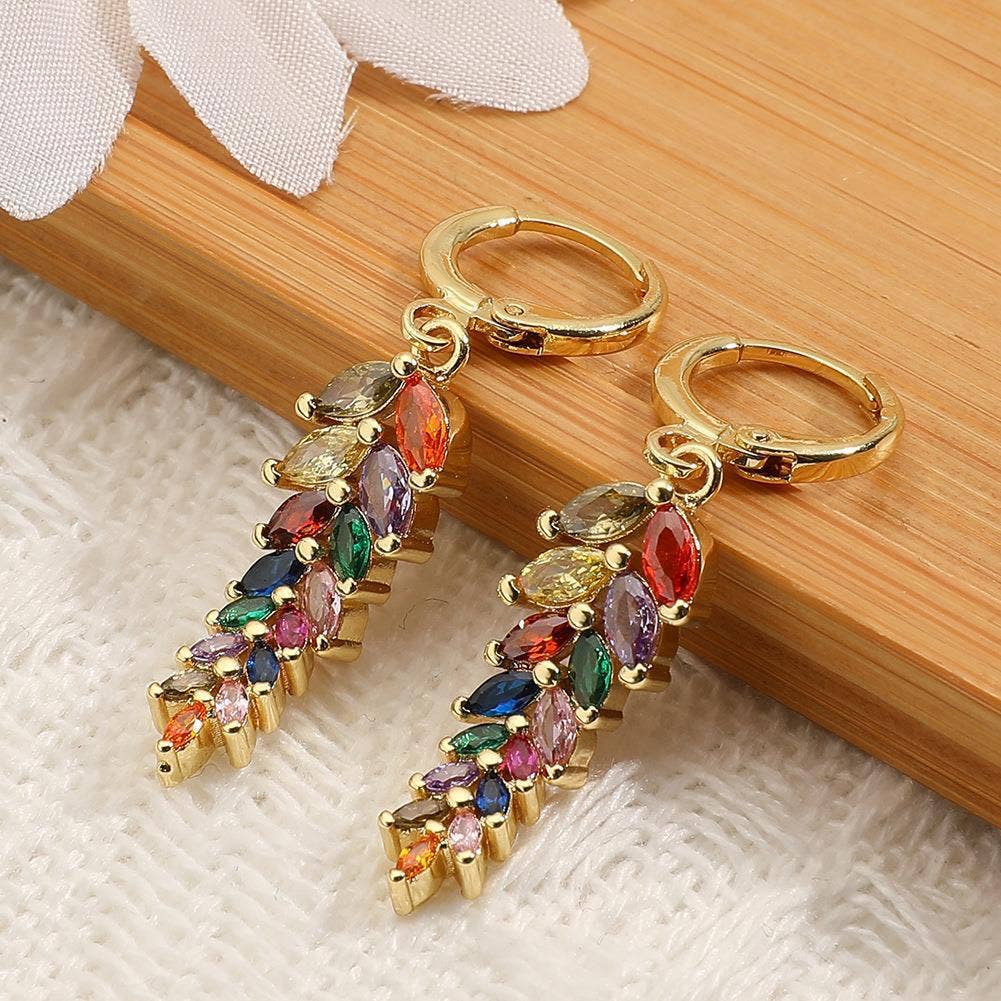 High-end wheat ear feel niche design earring