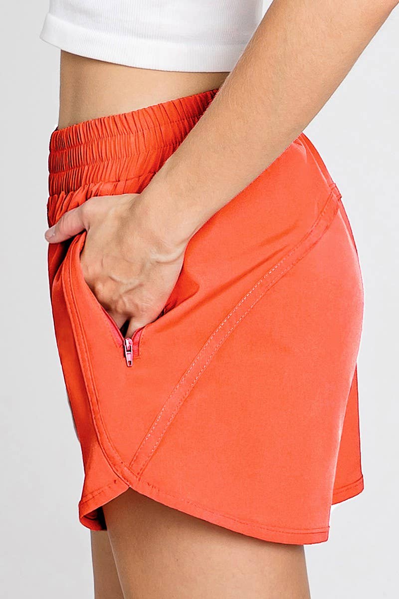 CWBSP152-P_ZIPPER POCKET DETAILED CASUAL SHORT PANTS