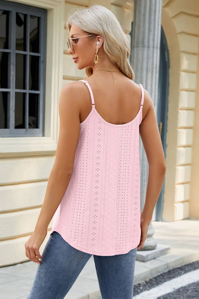 SLEEVELESS HALTER CUTOUT U NECK TANKTOP_CWTTK0324