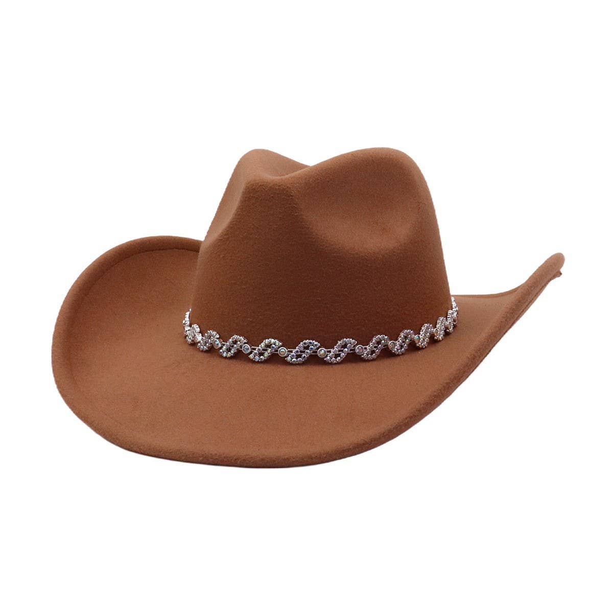 Western  Cowboy Fedora Hat Ethnic Design_CWAH04437