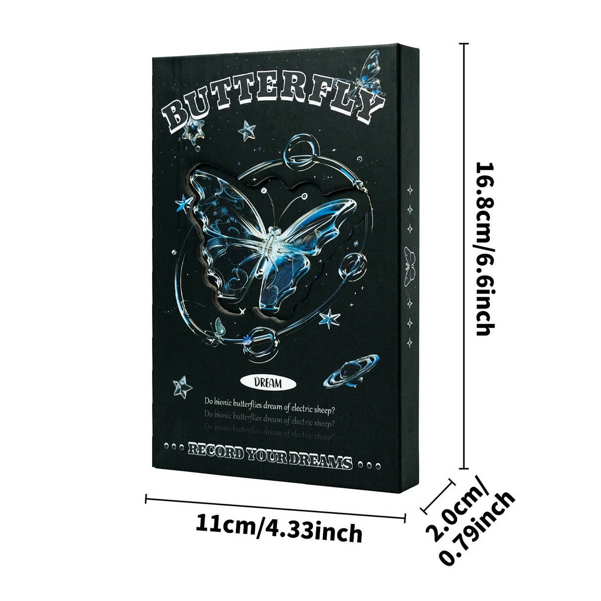 DREAM BODY BUTTERFLY PORTABLE TRIFOLD NOTEBOOK