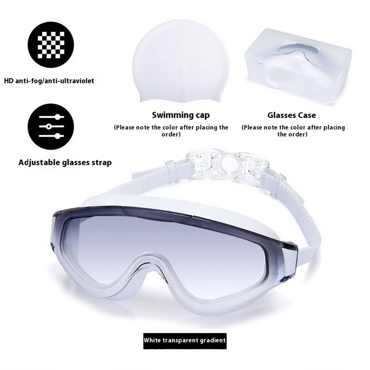 Pro Swim Goggles Set, HD, UV Protection, Silicone_CWASG1055