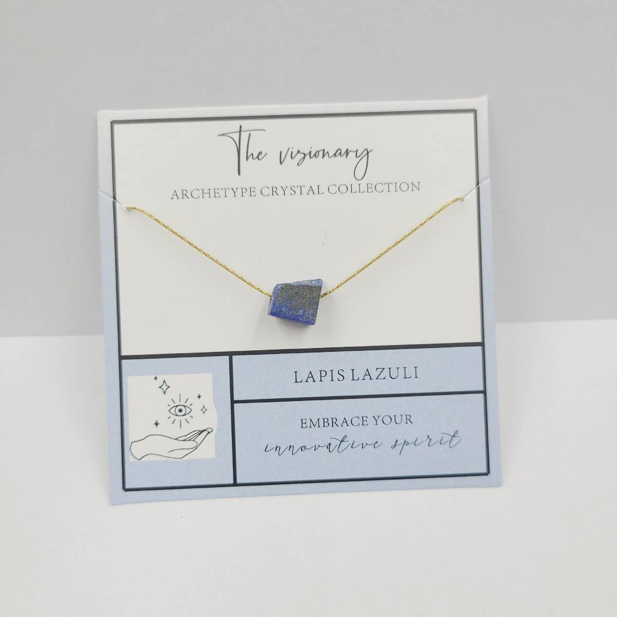NATURAL STONE PENDANT NECKLACE WITH CARD