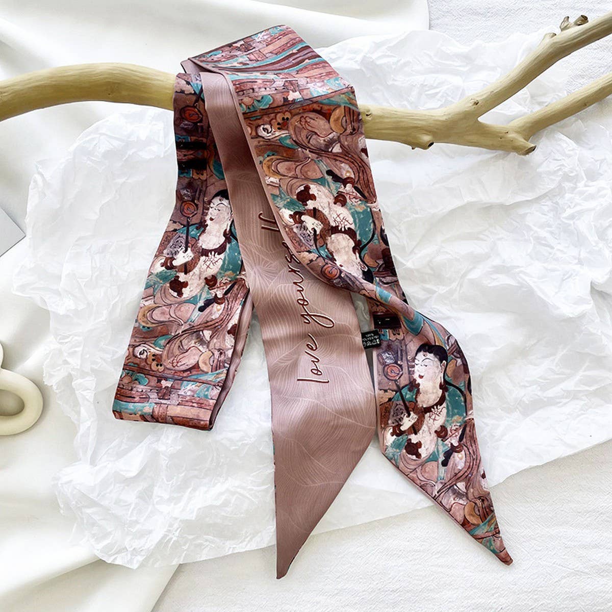 FASHION OIL PAINTING SMALL SILK SCARF FOR WOMEN_CWAHA4138